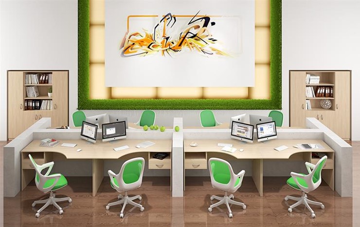 Комплект офисной мебели SIMPLE с эргономичными столами и тумбами в Пензе - изображение 6
